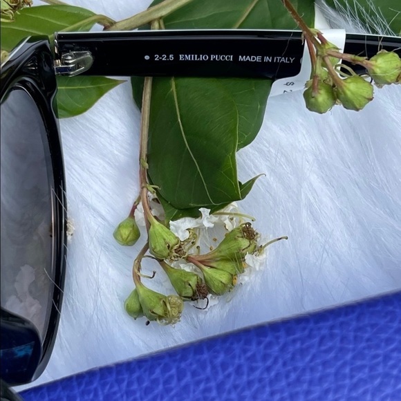 NWT EMILIO Pucci Gradient Oval 55mm Black Sunnies Shades Sunglasses - Picture 15 of 16